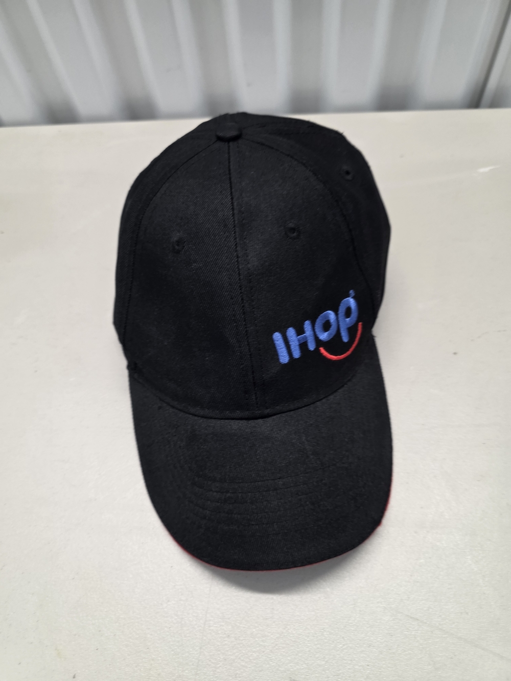 IHOP Pancake Restaurant Employee Baseball Hat Cap Adjustable Black Embroidered